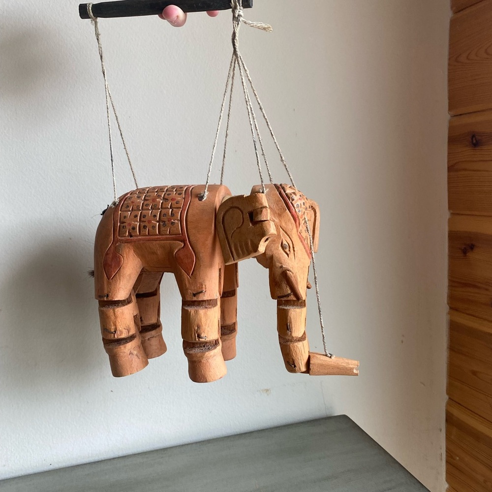 Vintage Indian Elephant Marionette